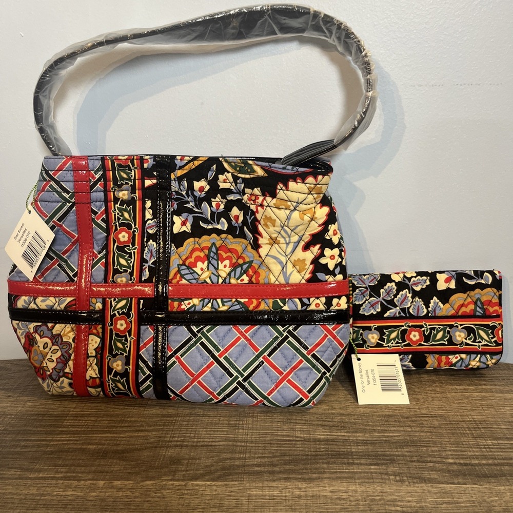Vera Bradley Versailles Retired Tote Sweet & One for the Money Wallet Both NWT